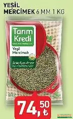 TARIM KREDİ YEŞİL MERCİMEK 1 KG fiyat ve kampanya bilgisi